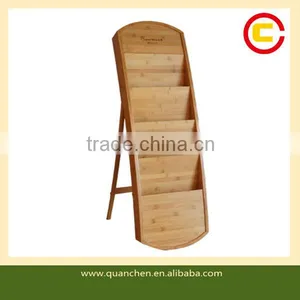 2014New Design Modern Bamboo Magazine Display Rack thumbnail-1