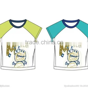 Wholesale Price Toddler Boys T-shirt With Chest Print Baby Clothing Kindergarten Baby Boys T-shirt thumbnail-2