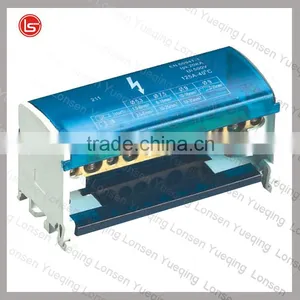 Brass Connector Terminal Block Box With Plastic Cover 2P 4P for Din Rail thumbnail-3