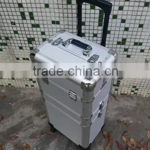 Professional Aluminum Trolley Rooling Make up Beauty Cosmetic Case thumbnail-4