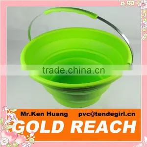 Silicone Fishing Camping Bucket Folding Water Pail thumbnail-1
