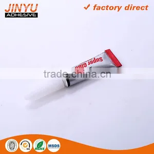 Jinyu Hot Sale Factory Price Oem Odm Welcome 3 Seconds Quick Dry Aluminium Tube Packing Super Strong Glue for Rubber thumbnail-3