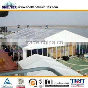 25m x 50m Permanently Installed Glass Wall Marquee Tents for Sale thumbnail-1