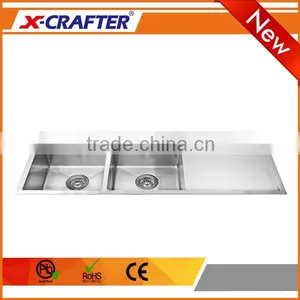 Wholesale Brushed Surface Treatment Customized Hole Single Bowl Stainless Used Apron Front Sinks thumbnail-3