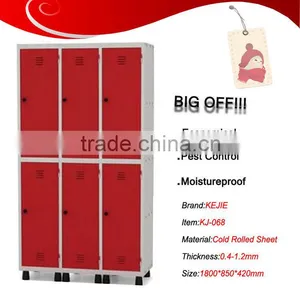 China Manufacturer 6 Doors Clothes Steel Locker Iron Wardrobe Steel Clothes Locker With High-tec/Yellow Color Locker thumbnail-6