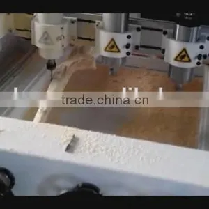4 Heads 4 Spindles 4 Axis Gunstock Wood Carving Machine With Rotary thumbnail-3