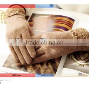 New Hot Winter Lady Warm Camer Color Wool Gloves Touch Screen Gloves thumbnail-1