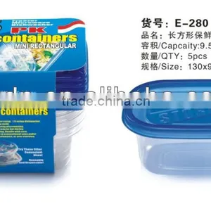 9.5oz 280ml Plastic Lunch Box Square Container Take Away Box thumbnail-2