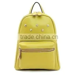 New Design Fashion Cheap Leather Leisure Backpack for College Students thumbnail-1