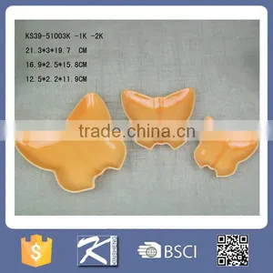 Kinsheng Butterfly Shape Beautiful Colorful Ceramic Plates Wholesale thumbnail-1