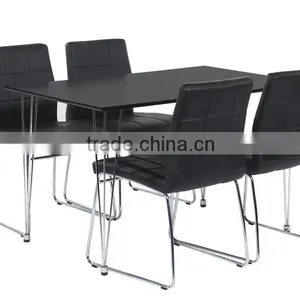 Metal Frame Black PU Dining Chair thumbnail-1