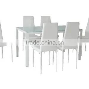 1+6 Tempered Glass Dining Room Set thumbnail-4