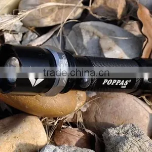 2015 Cheapest Police LED Flashlight CE/ROHS Black Aluminum Portable XPE R2 Led Rechagerable Flashlight thumbnail-4