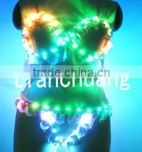 LED Bra And Panty / Light Up Bra & Panties / Hot Girls Dance Wear thumbnail-1