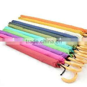 Fashion 16k Straight Edge Wind Breaker Umbrella Wooden thumbnail-6