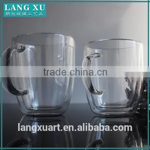 LX-K013 Cup for Coffe 5oz 8oz 12oz 16oz Double Wall Glass Coffee Cup thumbnail-2