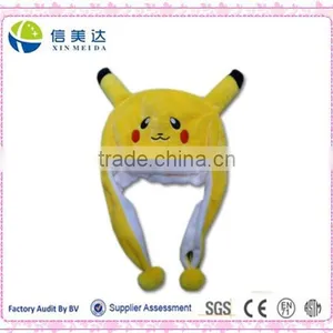 Pokemon Pikachu Cartoon Plush Hat With Ear Flap thumbnail-1