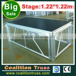 Hot China Factory Aluminum Frame Adjustable Portable Stage Quality Choice thumbnail-1
