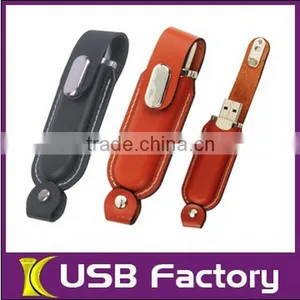 Most Popular Useful Oem Gift Leather Usb Flash Drive thumbnail-1