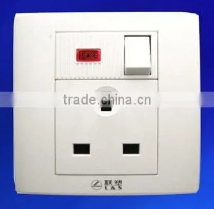 British Standard Electrical Socket With Switch and Indicator thumbnail-1