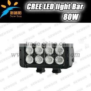 New Design 80W Double Row C Ree Led Work Light 7.8 Inch Work Light Bar Offroad LED Light Bar With Spot/flood/Comb Beam thumbnail-1