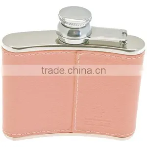 Stainless Steel Hip Flask Set With Leather thumbnail-3