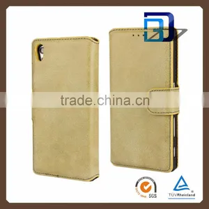 Wallet Function Retro Nubuck Leather Slim Wallet Phone Case Cover for Sony Xperia Z5 Compact thumbnail-4
