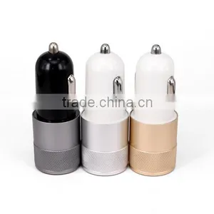 China Manufacture 3.1A Dual USB Car Charger With Bullet Shape Usb Cigarette Car Charger, Car Usb Charger thumbnail-1
