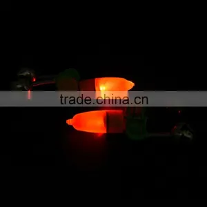 50Pcs Night Fishing Rod Tip Red LED Light Twin Bells Ring Fish Bait Alarm thumbnail-1