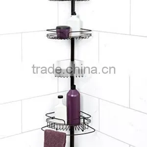 Adjustable Tub and Shower Tension Pole Bathroom Rack thumbnail-1