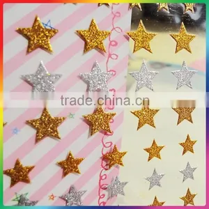 Silver and Gold Glitter Star Stickers thumbnail-1