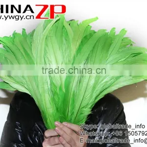 Leading Supplier CHINAZP Bulk Sale Cheap Colored Lime Green Chicken Fully Dyed Roosters Feathers thumbnail-3