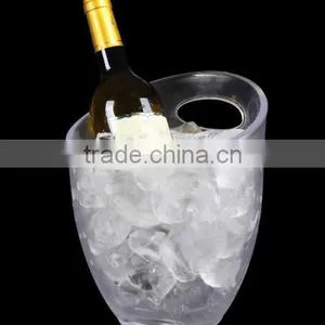 2014 Hot Custome Clear Plastic Wine Ice Buckets Wholesale for Beer Promotion thumbnail-1