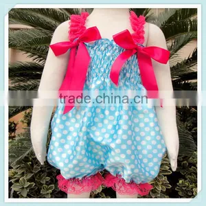 Summer Hot Selling New Design Petti Baby Bubble Knickers Rompers Quatrefoil Jumpsuit ,custom Made Polka Dots Chevron Jumpsuit thumbnail-1