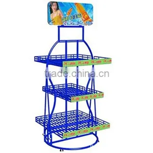 New Products 2016 Customized Water Bottle Floor Display Metal Display Rack thumbnail-1