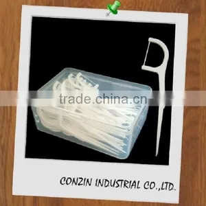 Taiwan Made 50 Pcs per Can Durable Plastic Floss Toothpicks thumbnail-3