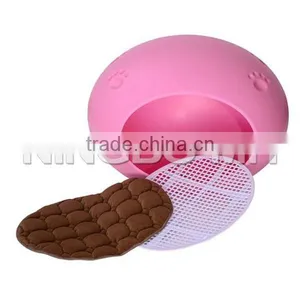 Pet Dog Cat Egg Shaped Pod Sleeping Bed House/Cat Toilet - Pink thumbnail-3