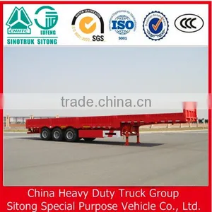13 Meter Detachable Wall Sidewall Trailer, Dropside Trailer, Tri-axle Flatbed Sidewall Semi Trailer thumbnail-4