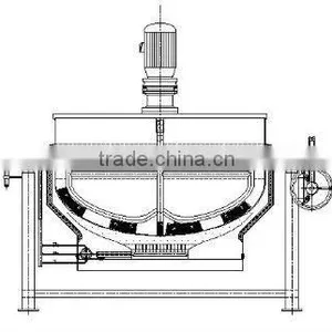 Tilting Jacketed Cooking Kettle 200L Elecric Heating Cooking Kettle thumbnail-4