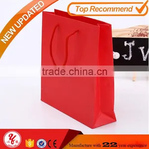 Biodegradable Promation Red Custom Made Paper Bags Packaging Bags With Cotton Handle thumbnail-1