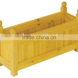 Tan Wood Flowerpot thumbnail-1