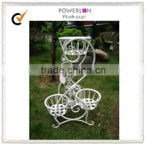 Pracital Wrought Iron Triangle Wedding Flower Pot Stands thumbnail-1