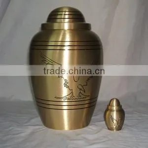 200 ci Metal Brass Cremation Urn thumbnail-2