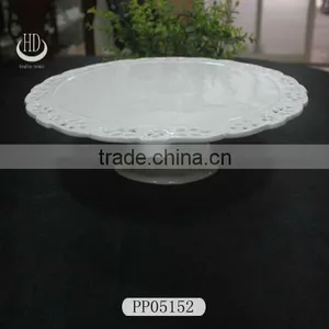 Carving Ceramic Cake Stand Cake Plate,embossed Cake Stand,ceramic Cake Stand thumbnail-1