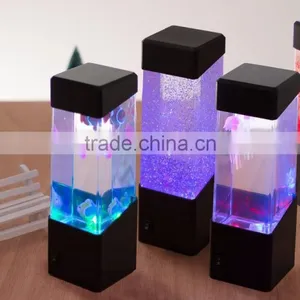 LED Colorful Crystal Glass Lamp, Jellyfish Lamp/ Volcano Light/Flash Jelly Lamp thumbnail-1