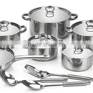 15pcs Stainless Steel Cookware Set thumbnail-1