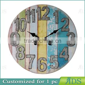 Wooden Clock / Colorful Wall Clock thumbnail-1
