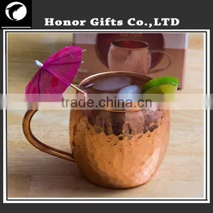 High Quality Manufacturer Hammered 100% Pure Copper Mug thumbnail-4