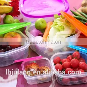 BPA-Free Stackable Plastic Food Storage Container Set With Lid/5pcs Plastic Food Storage Container Set thumbnail-3