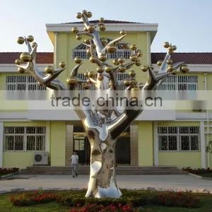 Outdoor Large Stainless Steel Metal Tree Sculpture for Garden Decor thumbnail-3
